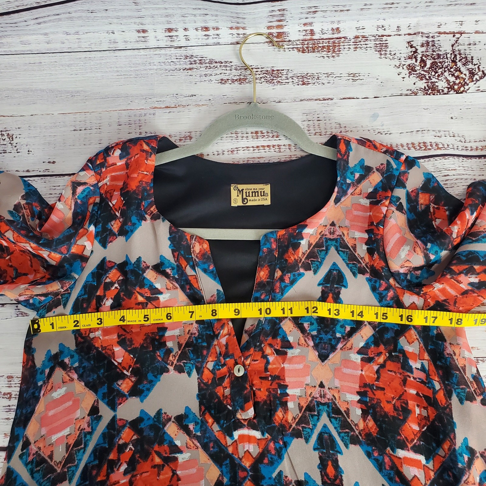Show Me Your Mumu Kaleidoscope Jamie Tunic Dress Oversize S Boho Hippie Colorful