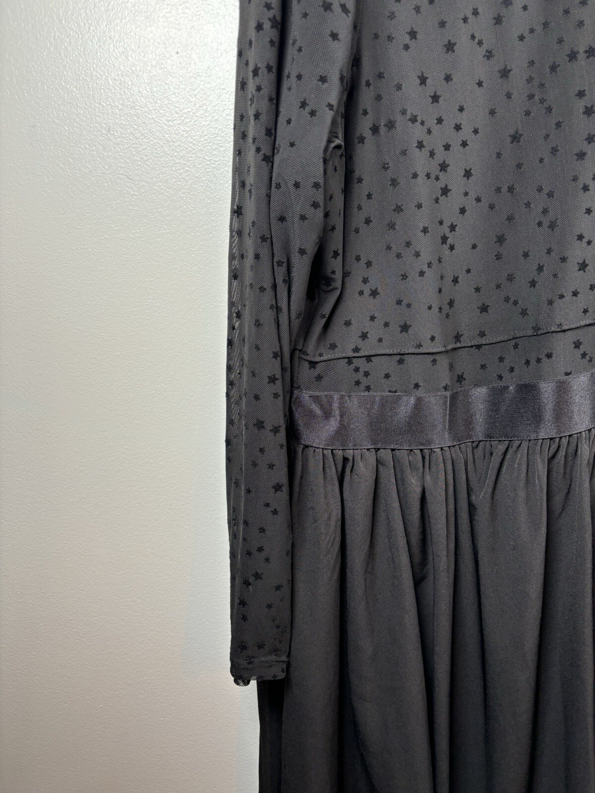 Torrid At The Knee Star Sheer Skater Dress in Deep Black Size 20