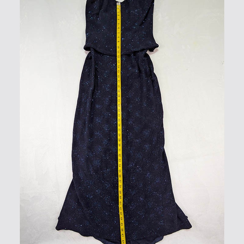 Scott McClintock Millennium 2000 Halter Gown Womens 12 Blue Sparkle Sequin Y2K