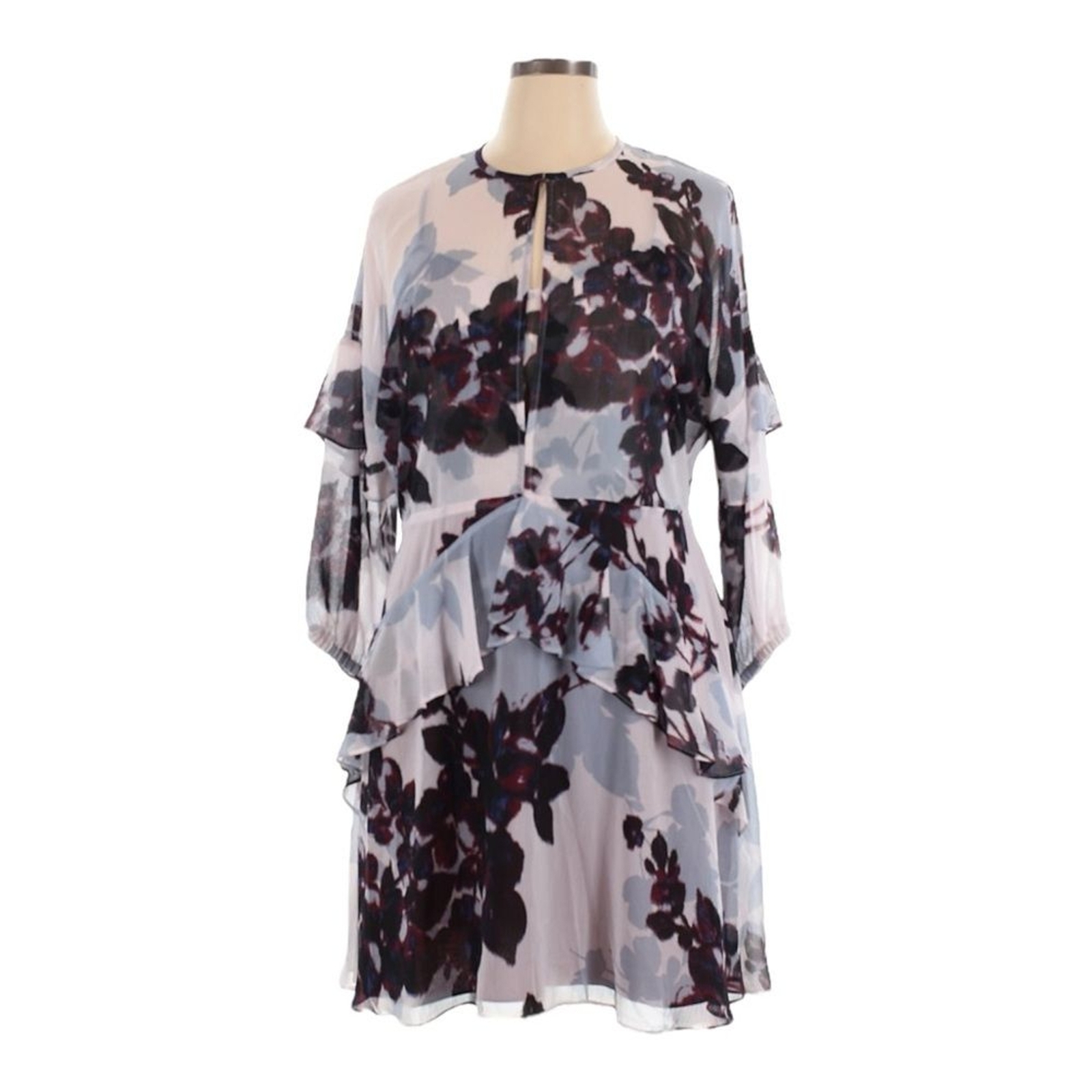 Rachel Roy Floral Chiffon Blouson Dress 14 NWT Boho Wedding Guest