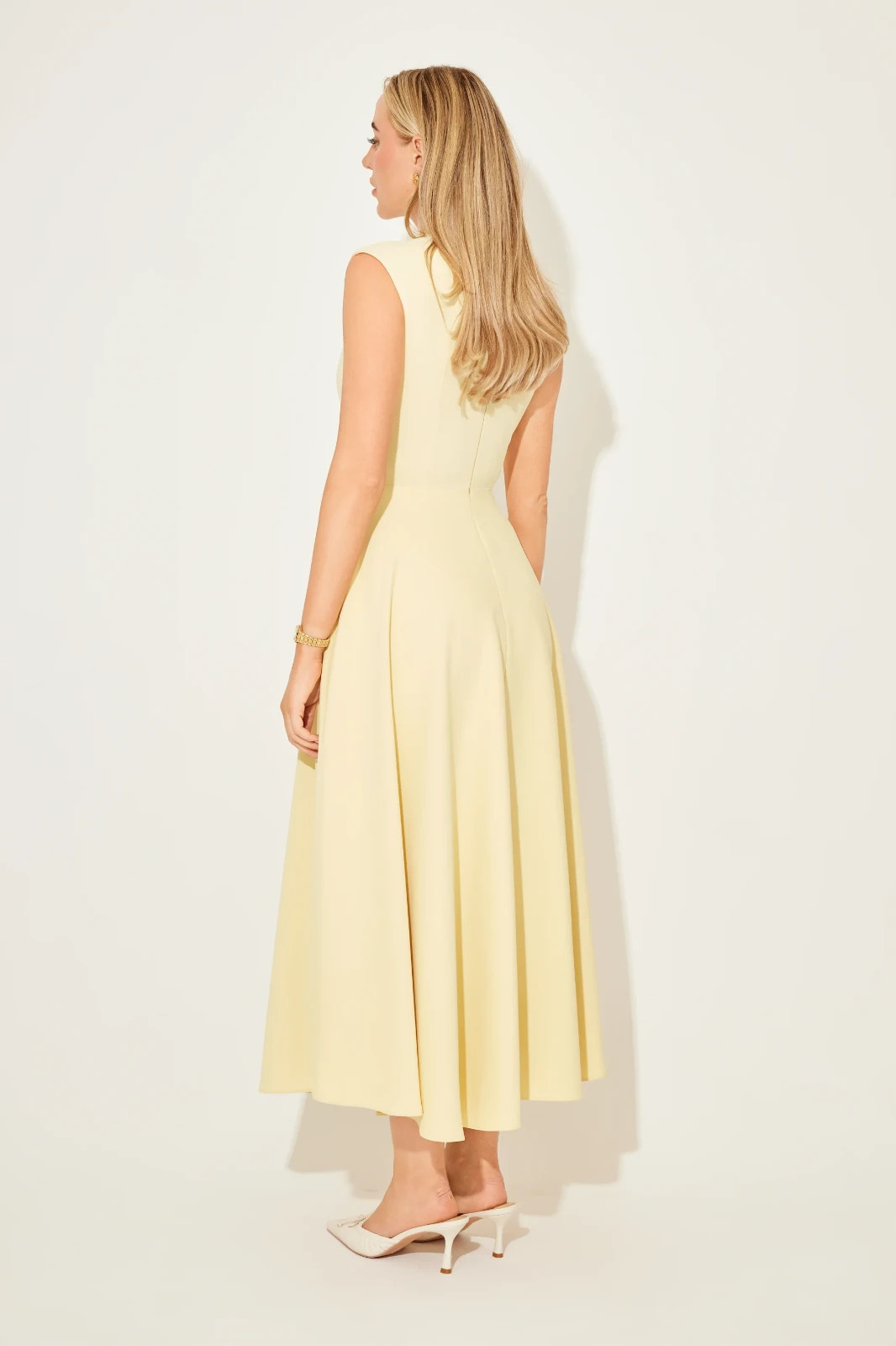 Odd Muse The Ultimate Muse Sleeveless High Waist Midi Dress Lemon Size XL BNWT
