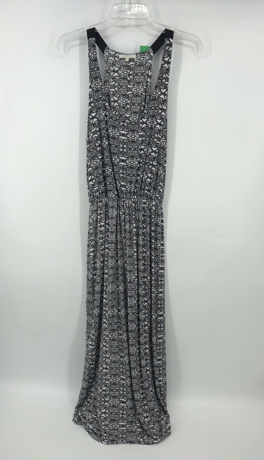 Matty M Sleeveless Size Large Black And White Geometric Pattern Dress EUC