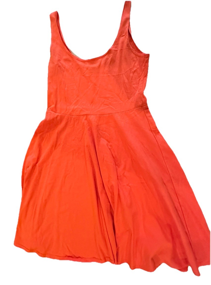 SPARKLE & FADE Orange Fit & Flare Dress XL Sleeveless Skater Mini Casual