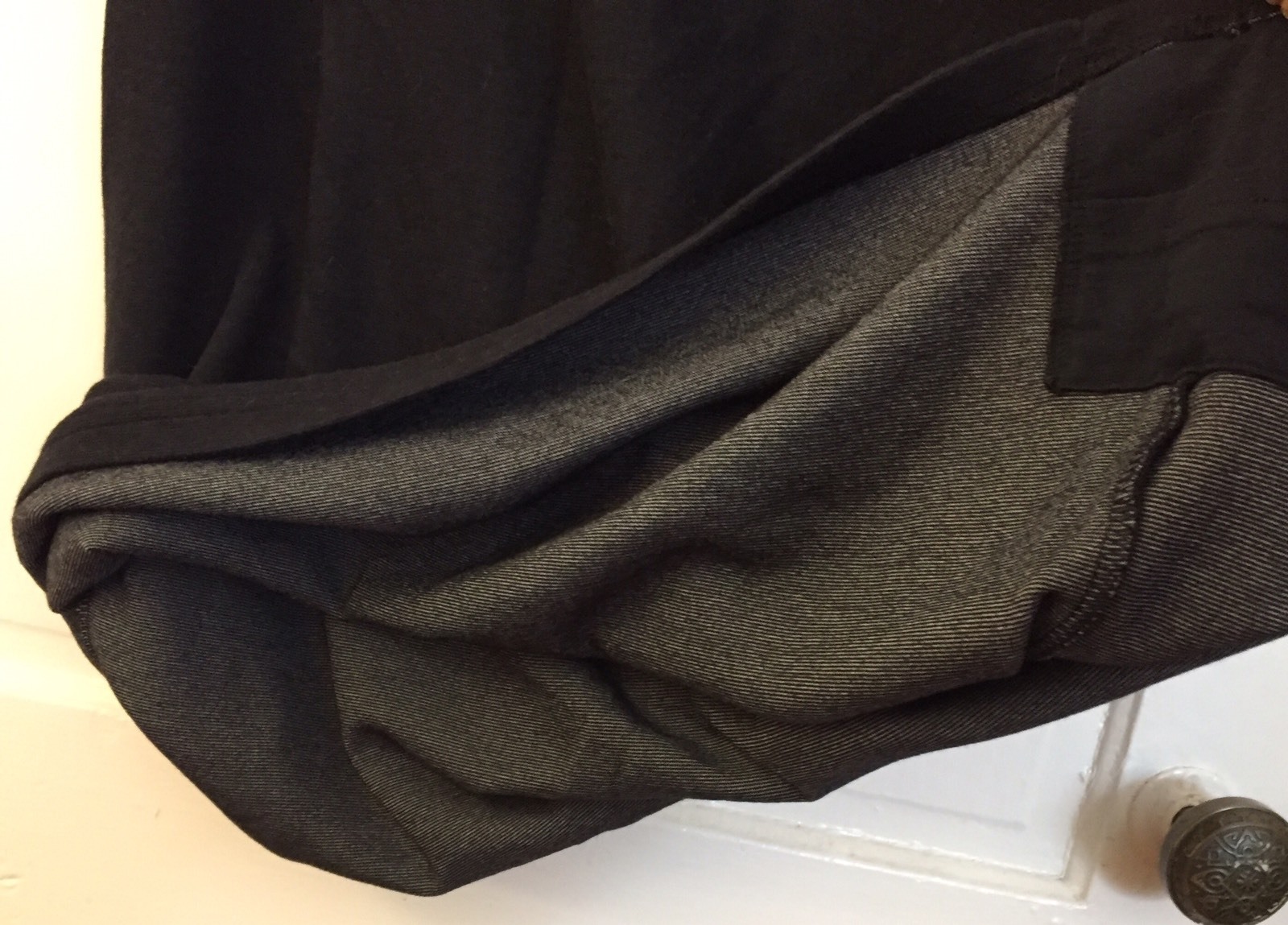 HORNY TOAD Simple Black Short Sleeve Soft Knit Dress Inside Pocket Womens Size L
