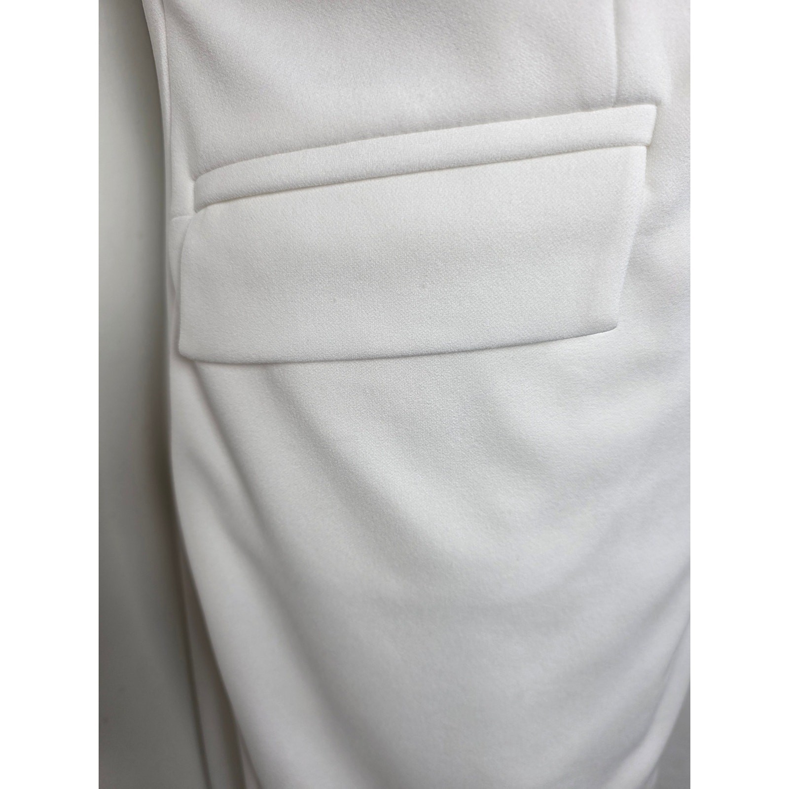 Calvin Klein White Belted Sheath Dress Size 6 Sleeveless RP $146 Elegant Blazer