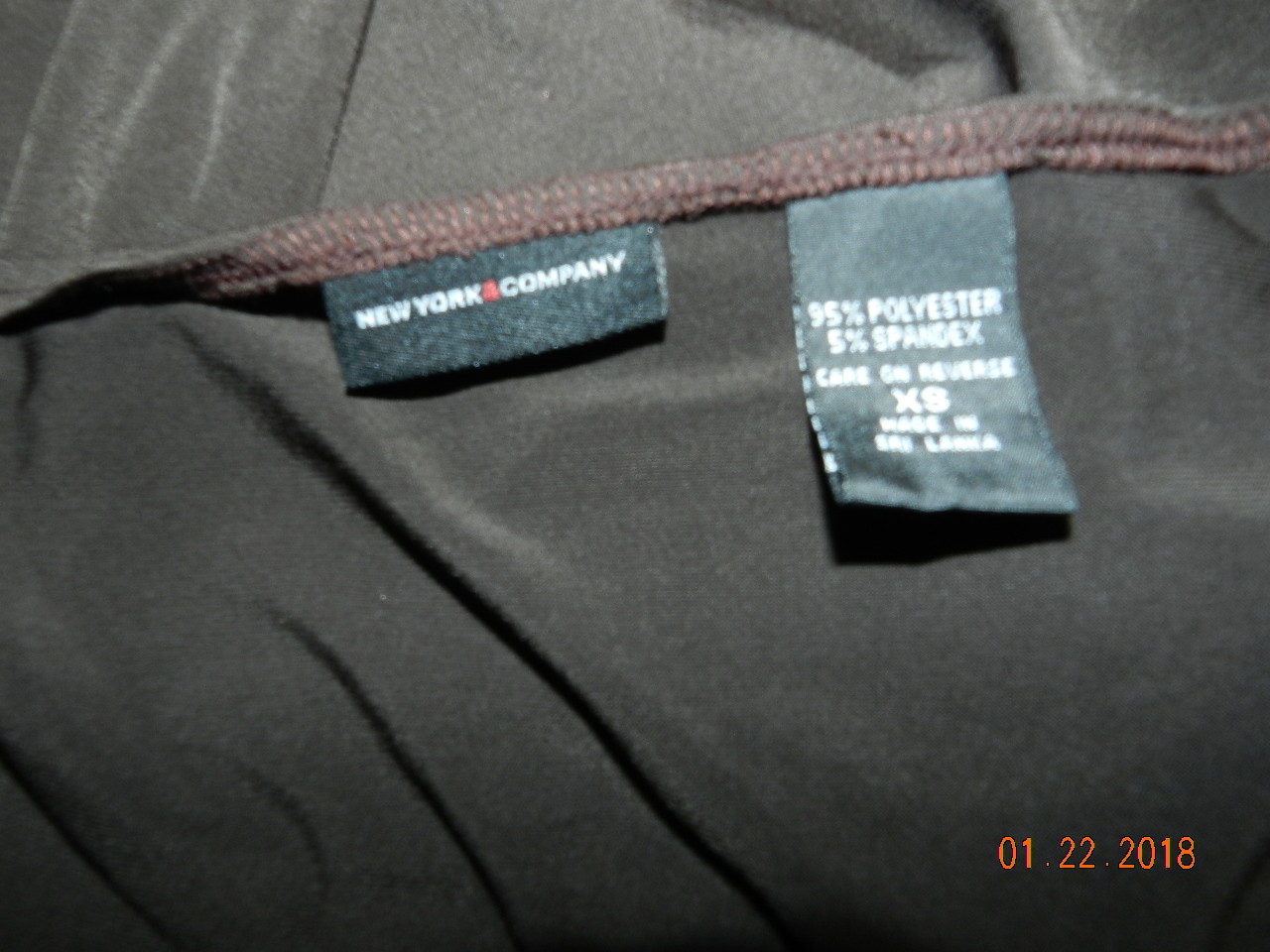 *NEW YORK & CO* Holiday V Neck rouched waist brown Dress XS