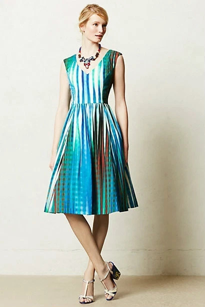 Anthropologie Ultramarine Dress By Tracy Reese Silk Blend Blue Sleeveless Size 2