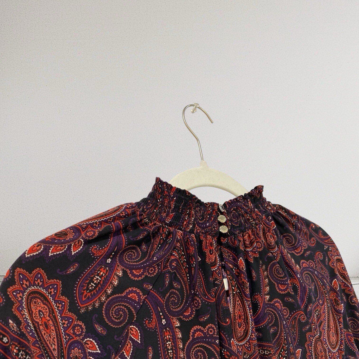 Tommy Hilfiger Paisley Smocked Mock Neck Dress Size 4 Elegant Summer Chic $129
