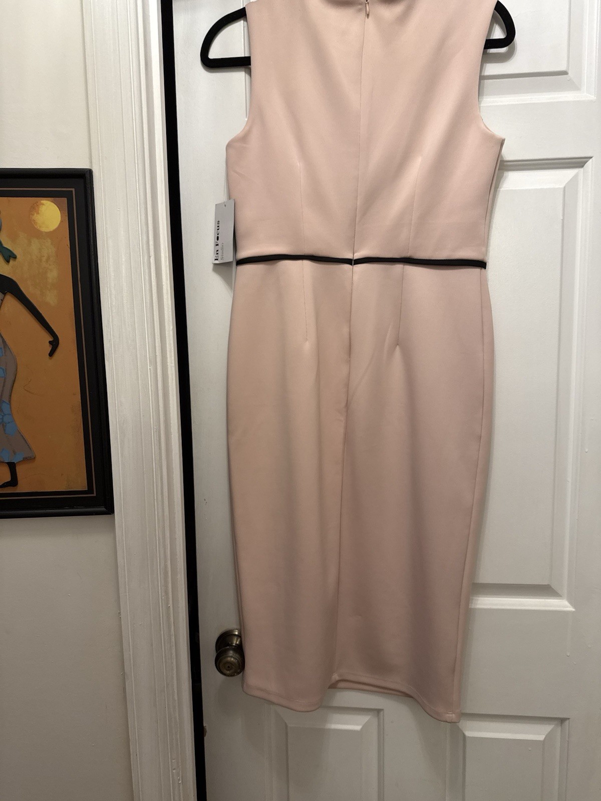 Designer Dress NWT Sz 6 Side Buttons Round Neck Reduced