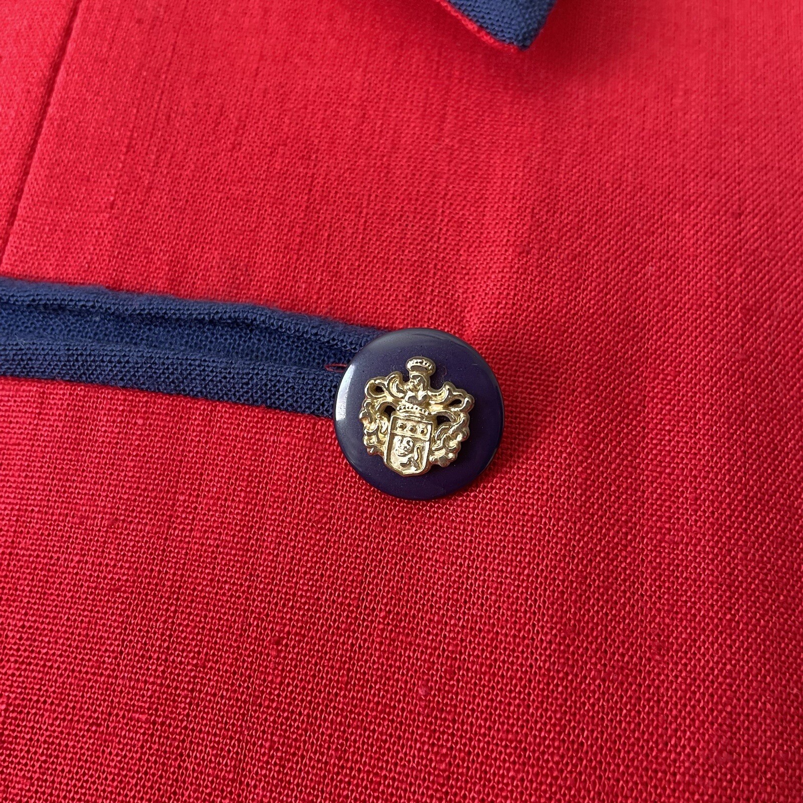 Jessica Howard Petite Vintage Retro Navy Military Dress Set Nautical Tailored 12