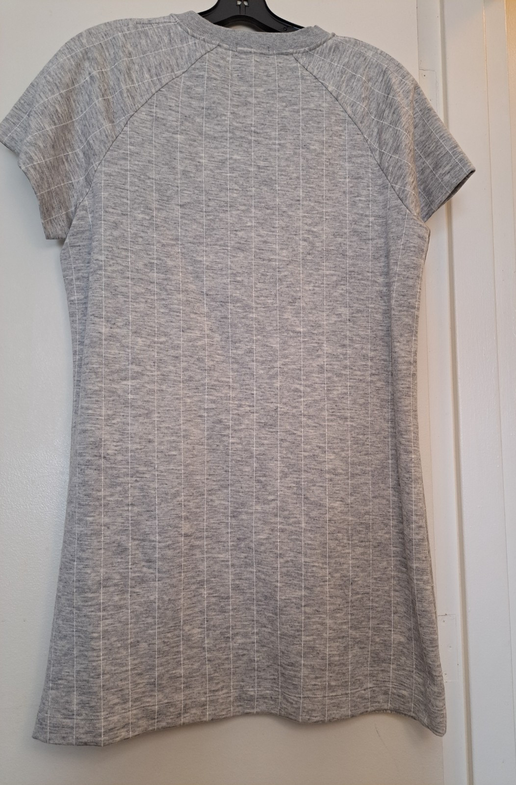 ATM Anthony Thomas Melillo Pockets Cotton Blend Short Sleeve Dress M Gray