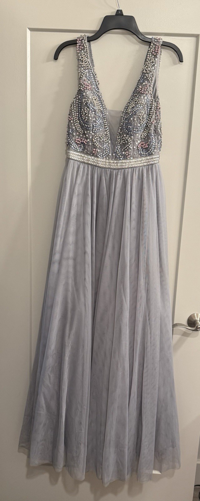 Say Yes to The Prom Women’s Size 5 Blue Sequin Sleeveless Evening Dress