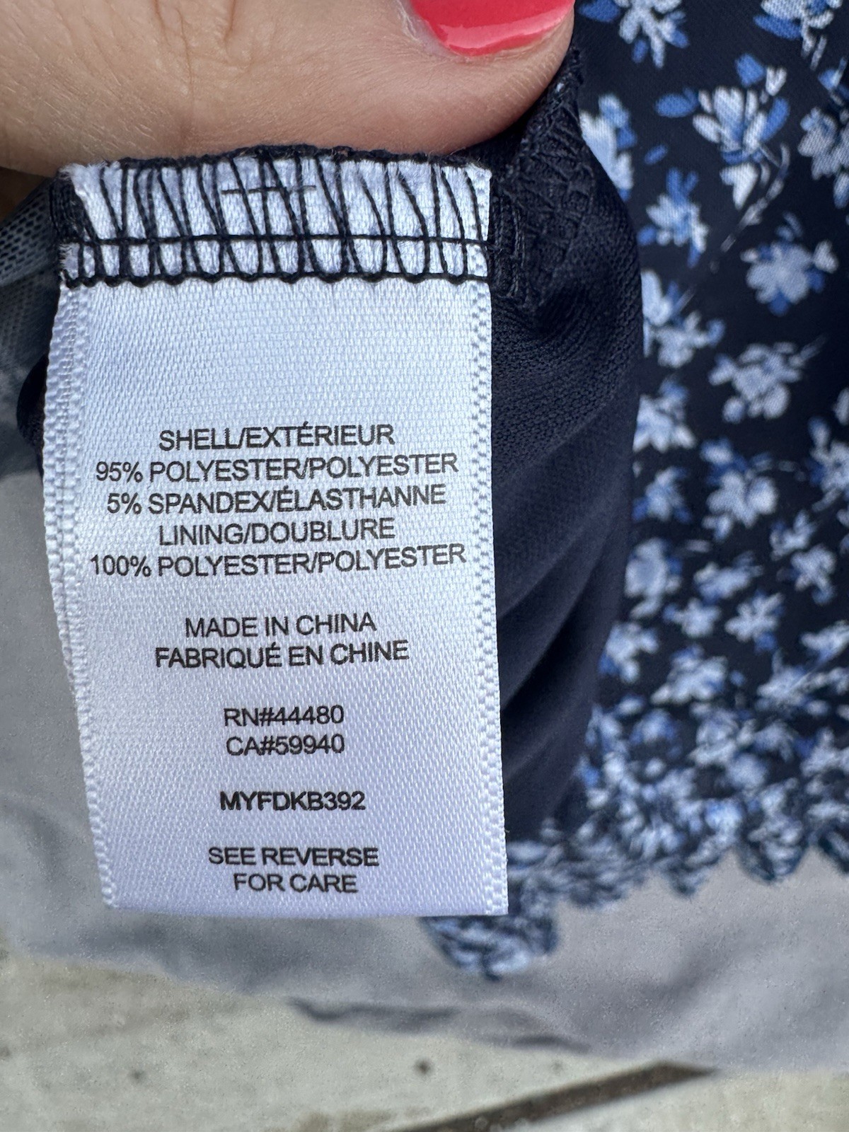 NWT Tinsel Town Blue Floral Coquette Midi Dress L Cottagecore Asymmetrical