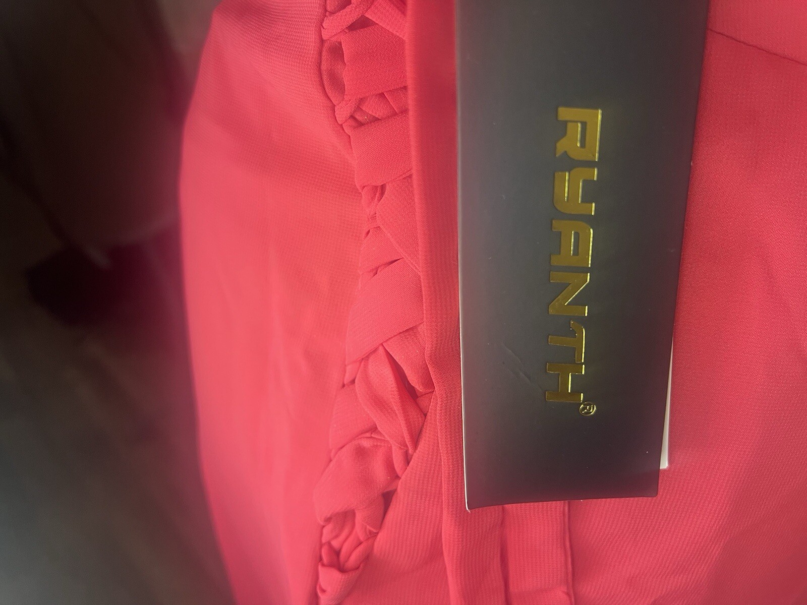 RYANTH Bridesmaid Dresses Women Formal Evening Orange Satin V Neck Size 10 NWT