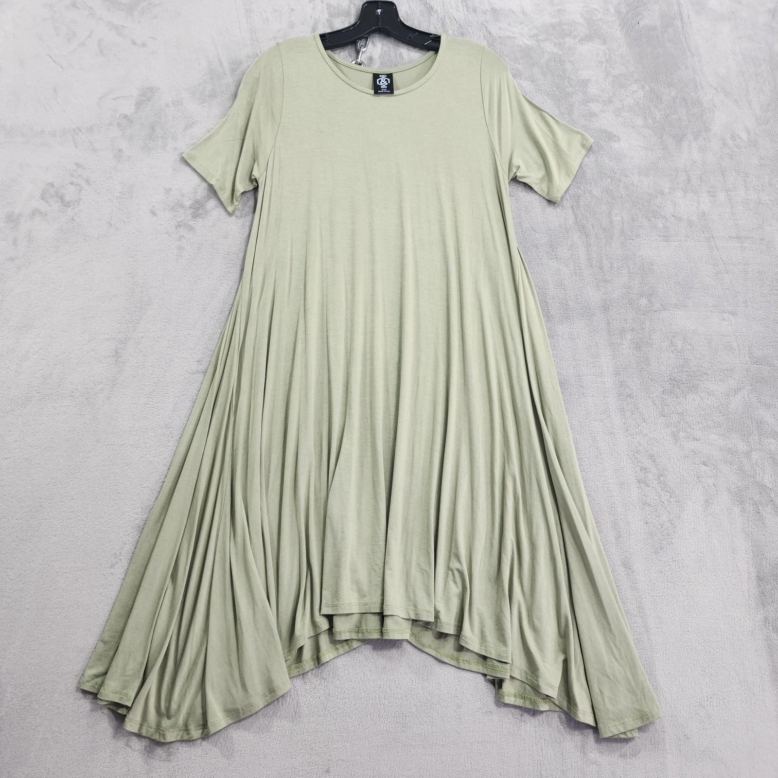NEW Agnes & Dora Dress Womens S Sage Green Joplin Trapeze Swing High Low Hem