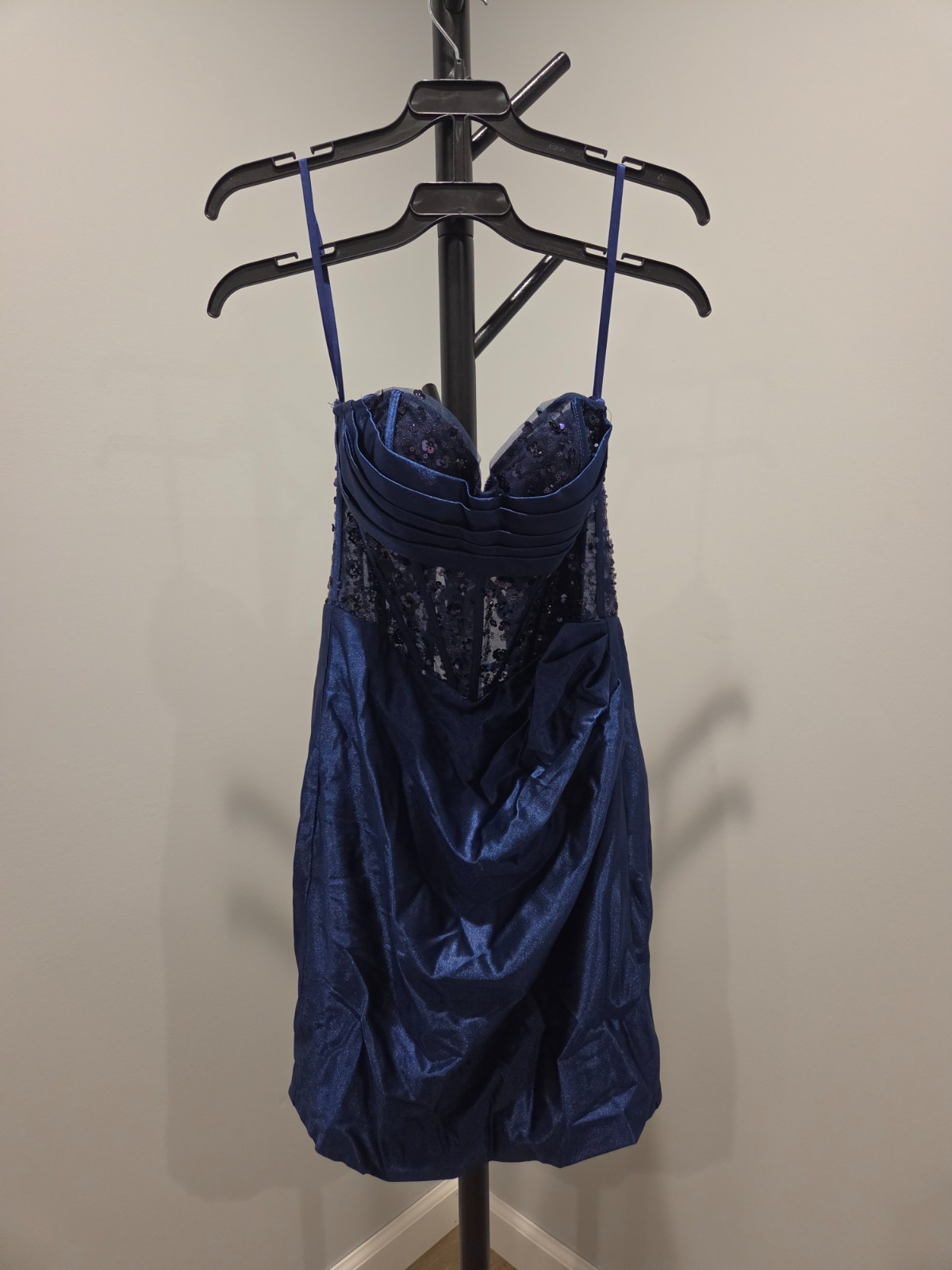 Stacees Homecoming Wedding Cocktail Dress Size 2 Navy Blue