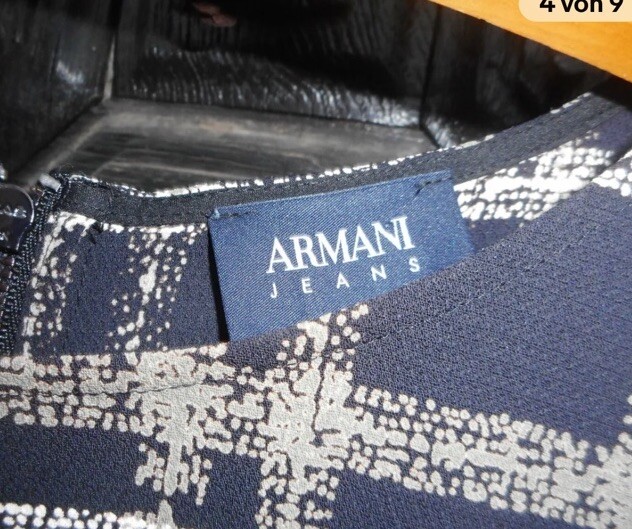 ARMANI Jeans 🖤 Traumkleid – schwarz /beige/khaki Gr.48 ital. (40/42) s.Masse