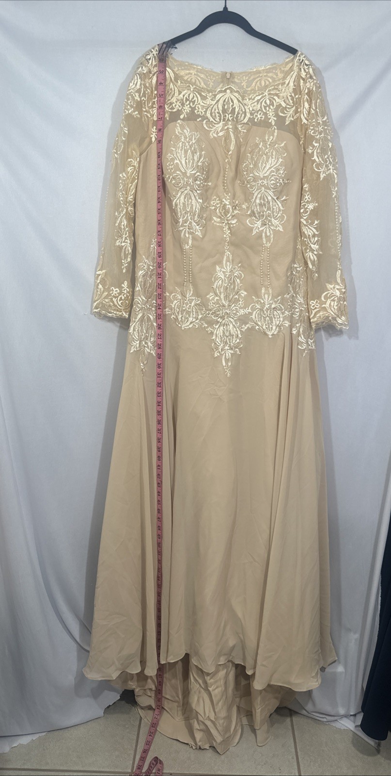 NEW UNBRANDED [ 18W Plus Size ] Applique Chiffon Champagne Mother of The Bride