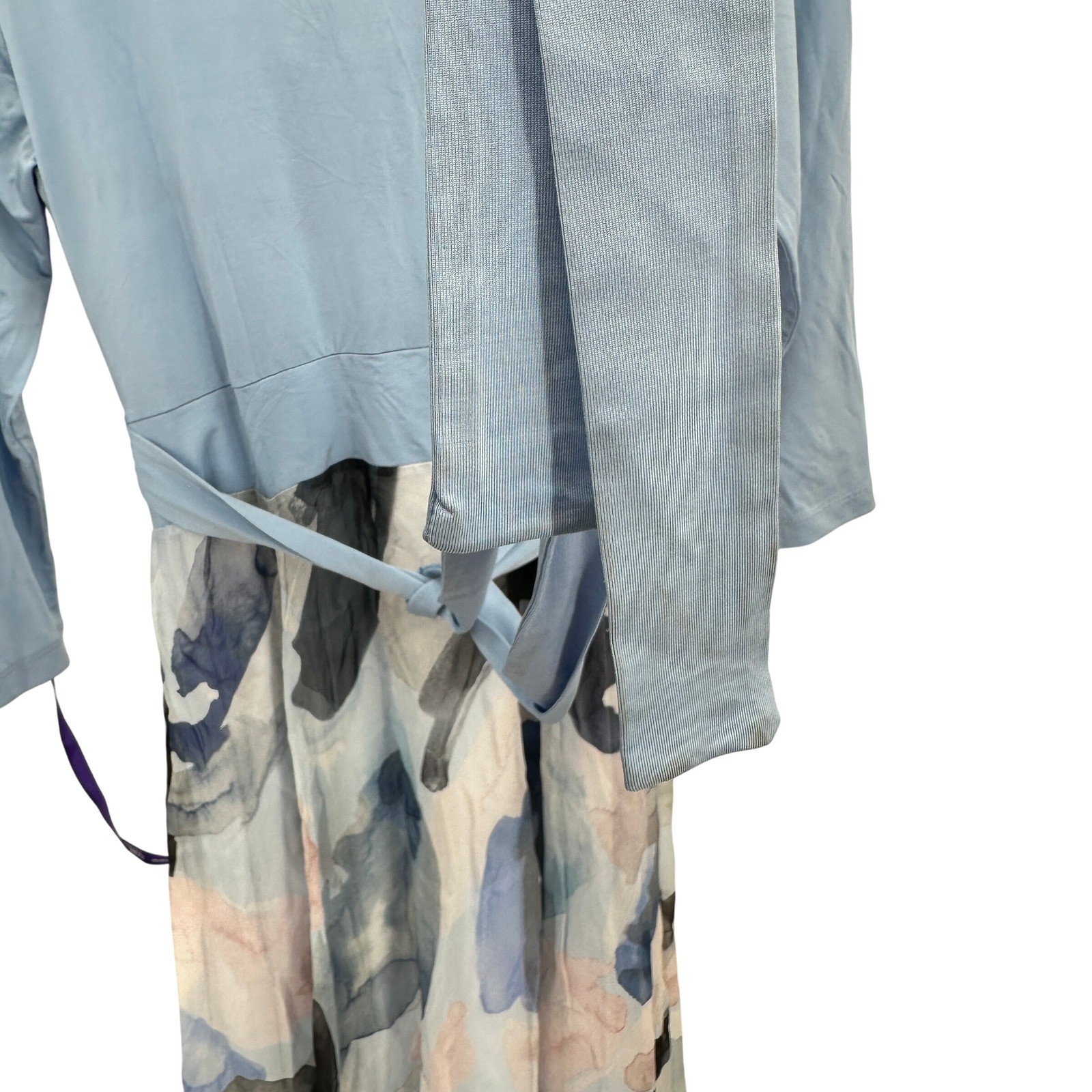 Seraphine Luxe Demelza Combo Wrap Maternity Nursing Dress Blue Floral 8 US NWT