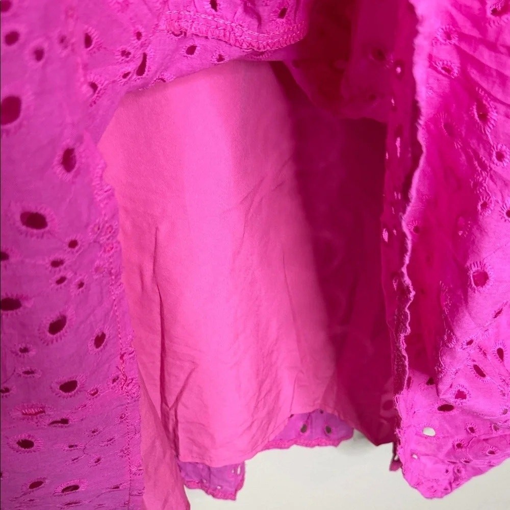 1259-Anrabess Pink Eyelet Dress – Size XL – NWT