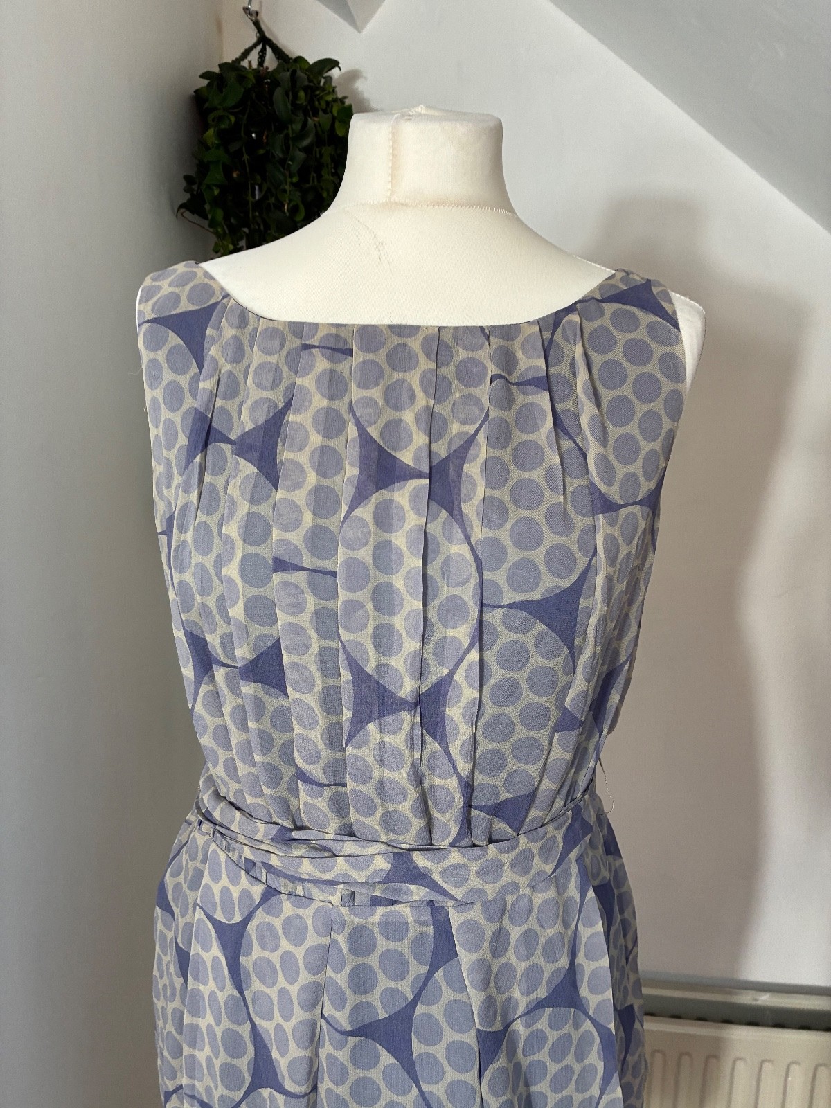 FENN WRIGHT MANSON SILK BLEND OCCASION DRESS SIZE 12 WEDDING GUEST RACES