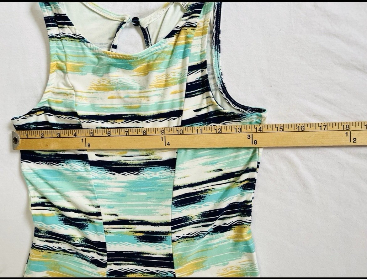 MUDD sleeveless fit and flare mini dress, Juniors Small/teal, Blue, Beige,white