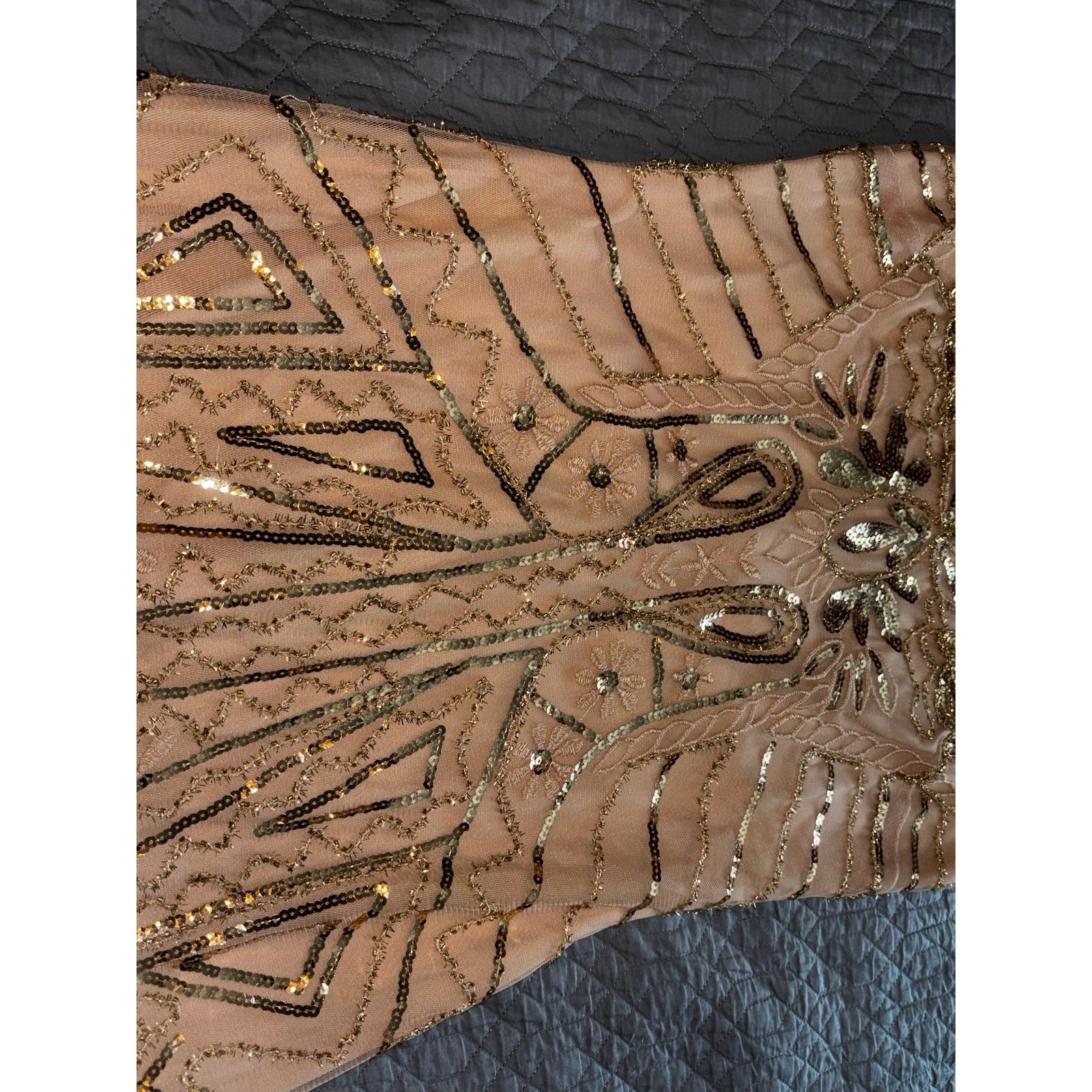 BABEYOND 1920’s Style Sequin/Embroidered Flapper Dress Sz M