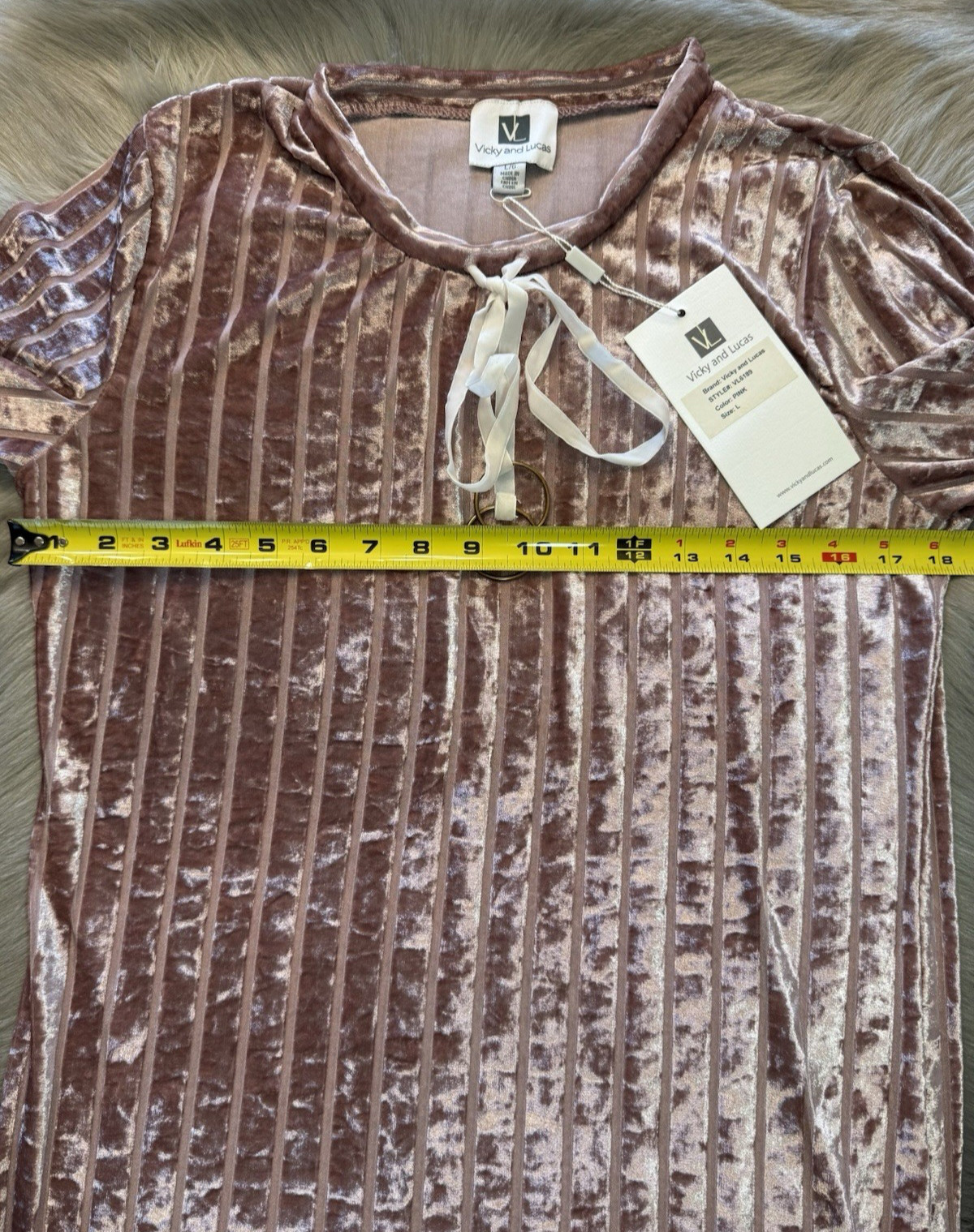 NWT Vicky And Lucas Pink Velvet Midi Mermaid Dress White Polka Dot Tulle Large