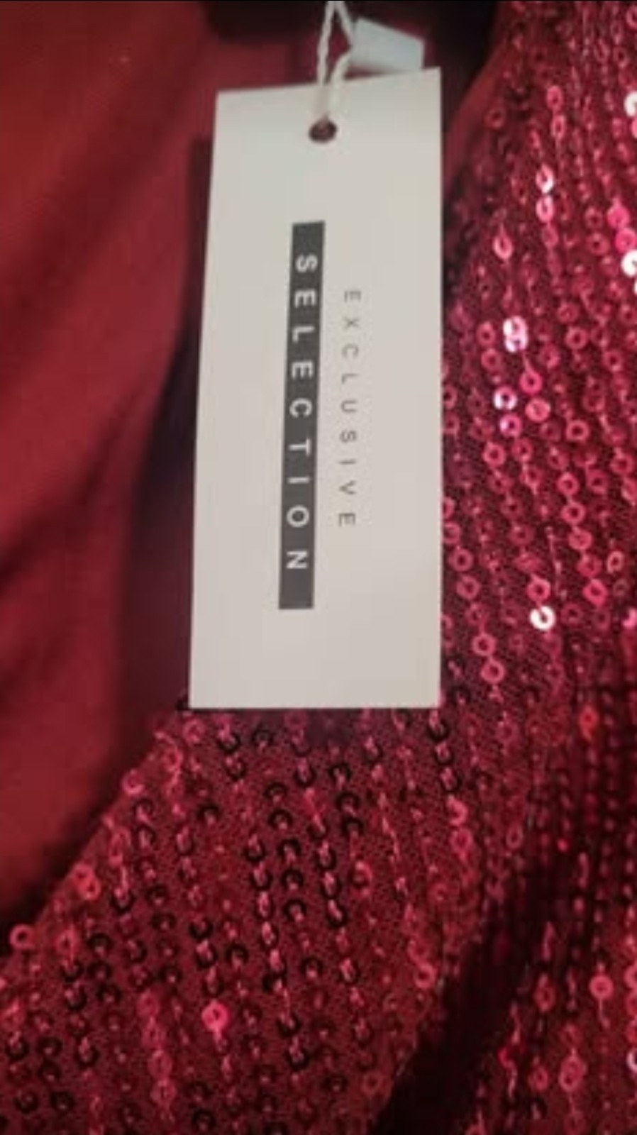 CBR Red Sequin Wrap V-Neck Long Sleeve Short Dress Party/Cocktail Size S
