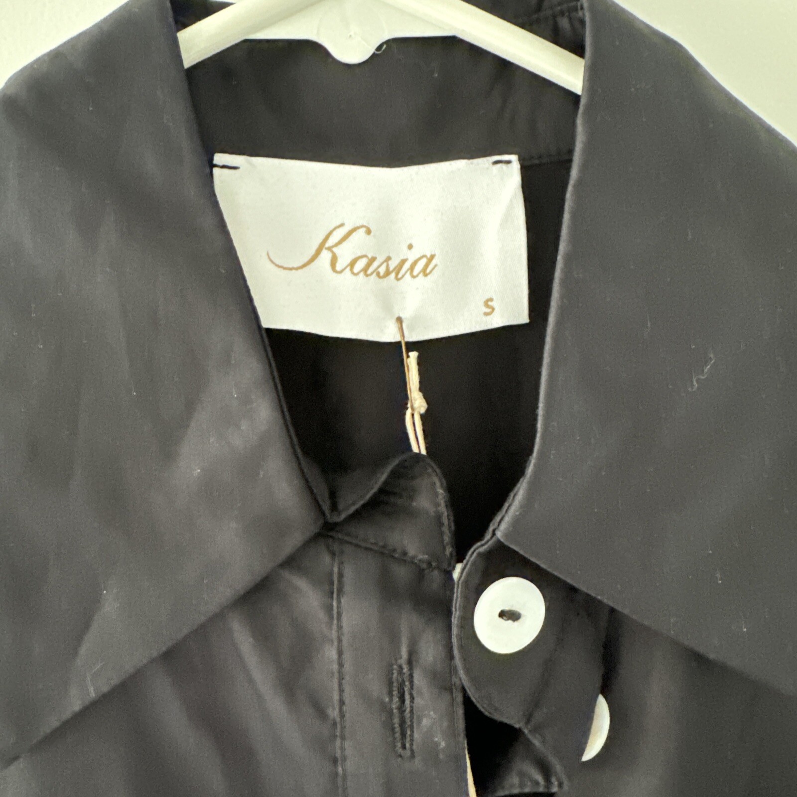 NWT $155 KASIA Bubble Ruffled Black Mini Dress Made In Greece SMALL Designer