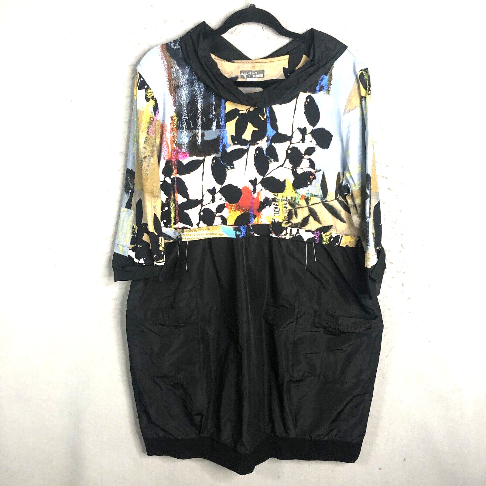 Simply Art By Dolcezza Dress Womens Extra Large Abstract Modern Art to Wear