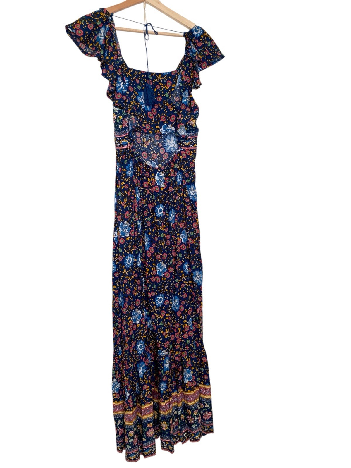 Free People + Spell and the Gypsy Collective Folk Town Floral Boho Maxi Dress L