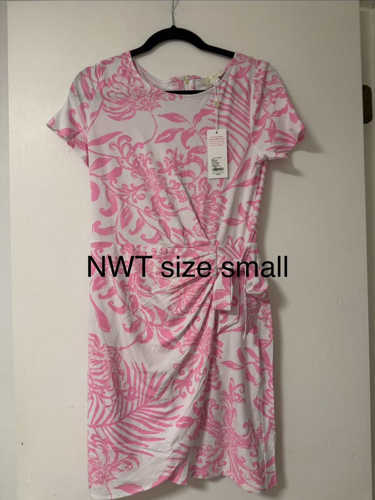 Lilly Pulitzer Blaise Short Sleeve Pink & White Dress Size S