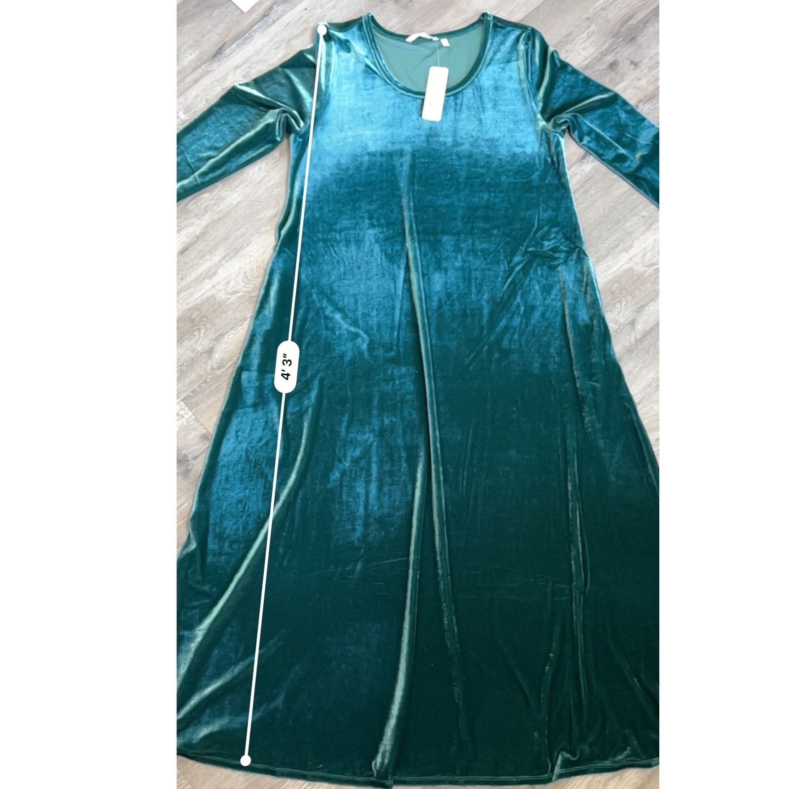 Soft Surroundings Santiago Stretch Velvet Dress Jewel Green XL 2EZ47 New