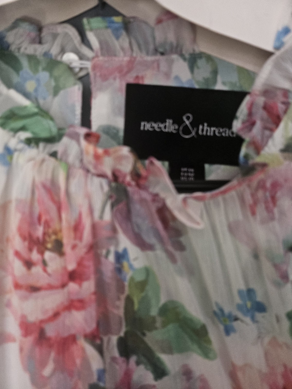Needle & Thread Ideal Wedding Summer dress.Size UK 14 Floral design.length 145cm