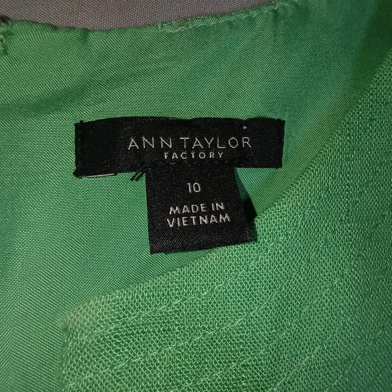 Green Ann Taylor Size 10 Linen Blend Lined Dress