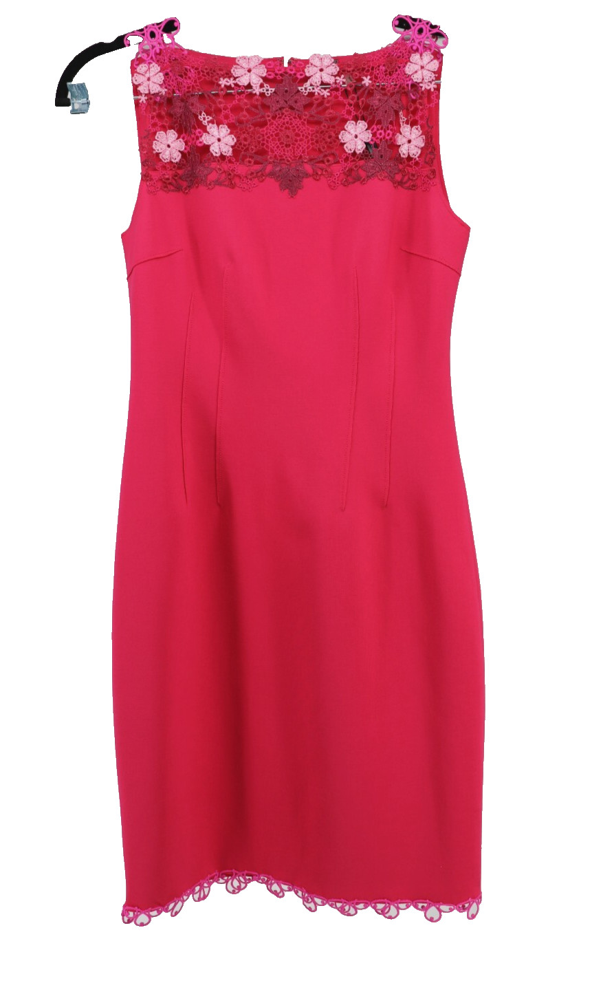 Elie Tahari Dress Womens Sz 2 Laurence Embroidered Sheath Pink Wedding Event New