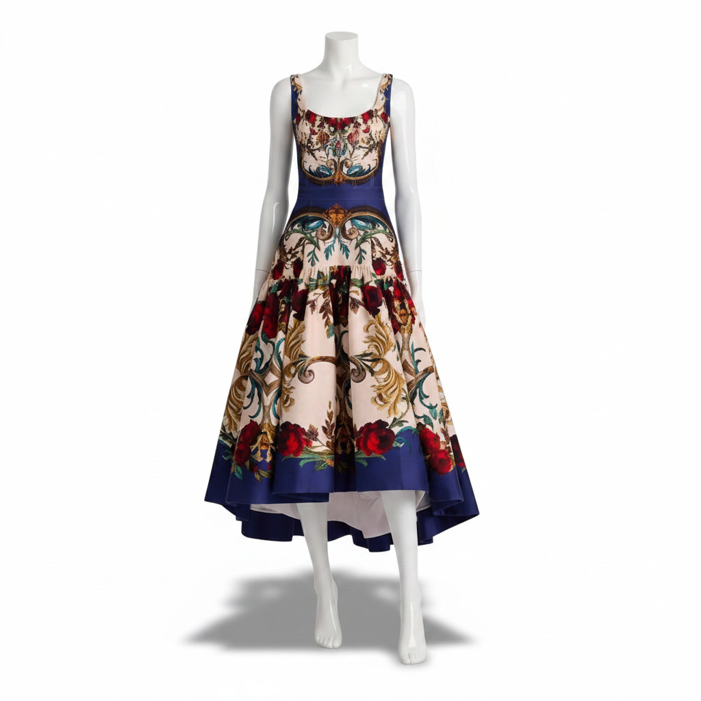 Alice + Olivia Women’s Blue Diana Sleeveless Structured Dress Size 10