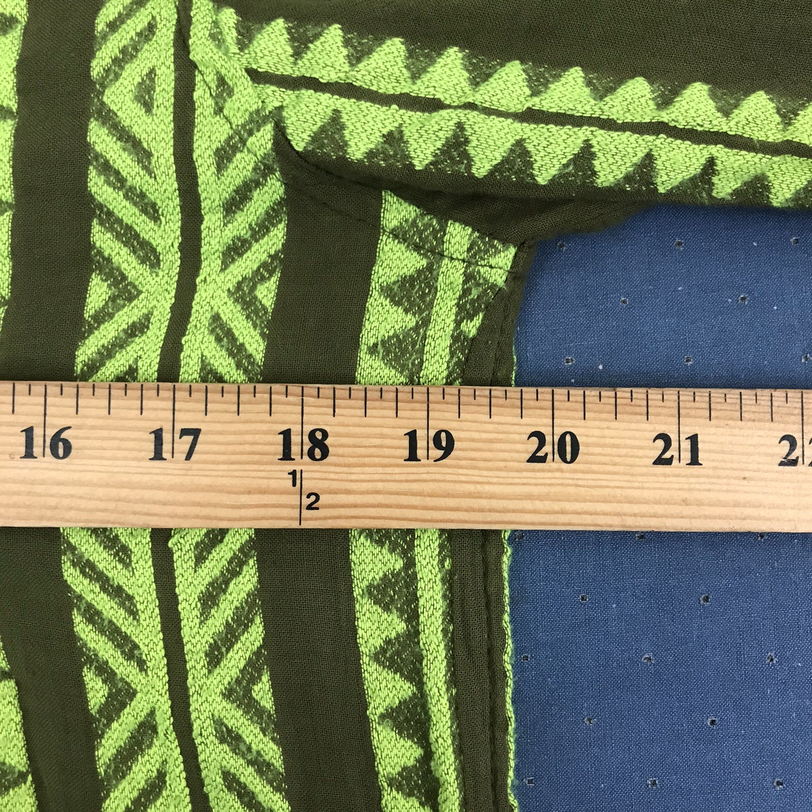Devotion Twins Embroidered Ella Tunic Dress Neon Green Brown Boho Women’s Sz XS