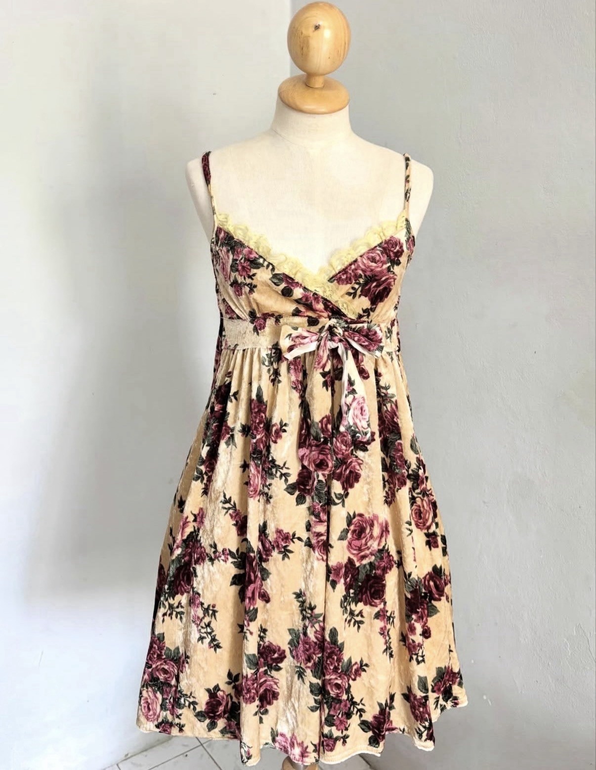 🎀 dreamy vintage liz lisa floral velvet dress