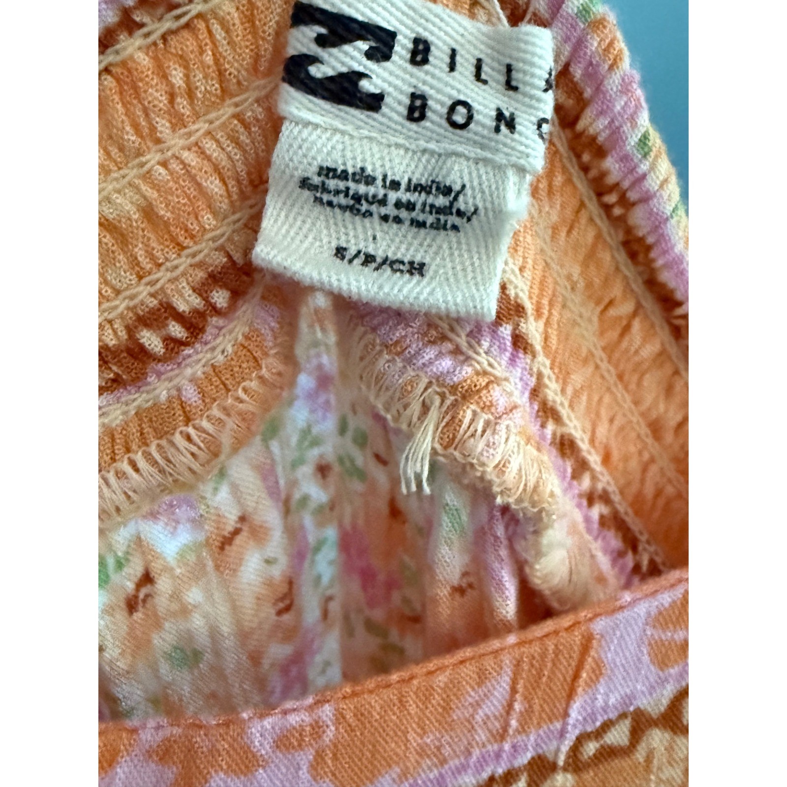 Billabong Summer Dress Peach Coral Belt Size Small |Vacation |Surfer Girl|Resort