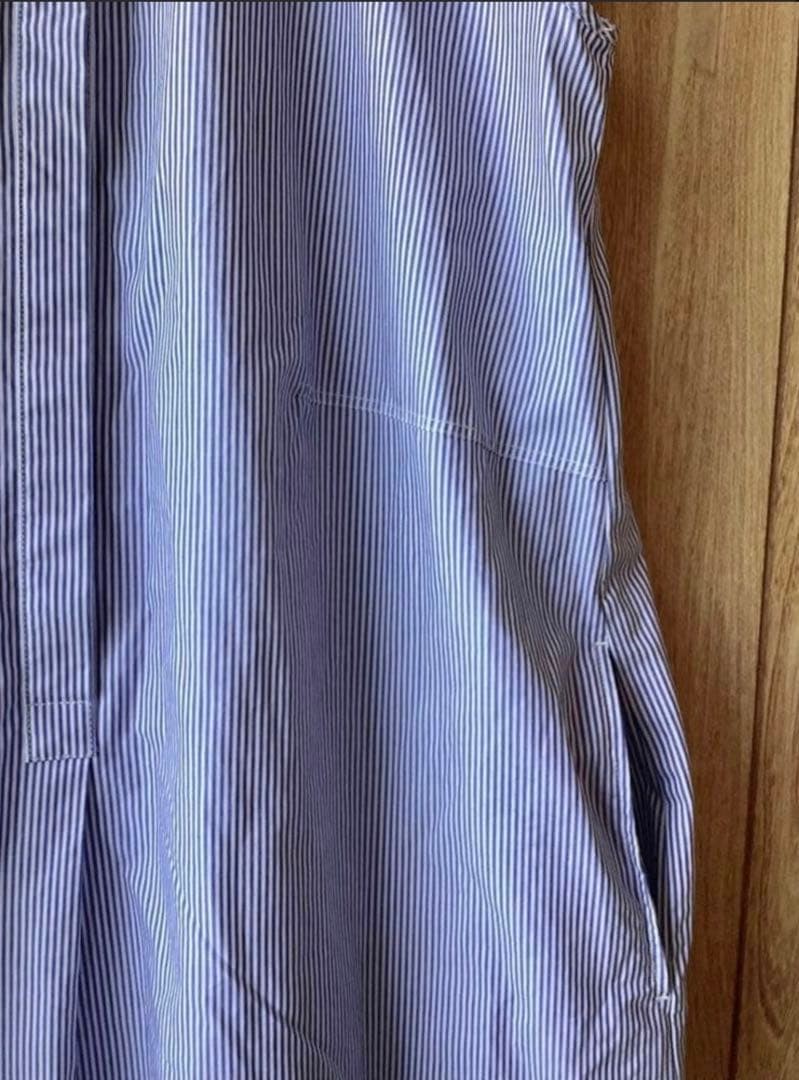 MUJI Long One Piece Stripe Natural Adult Casual Natural Life