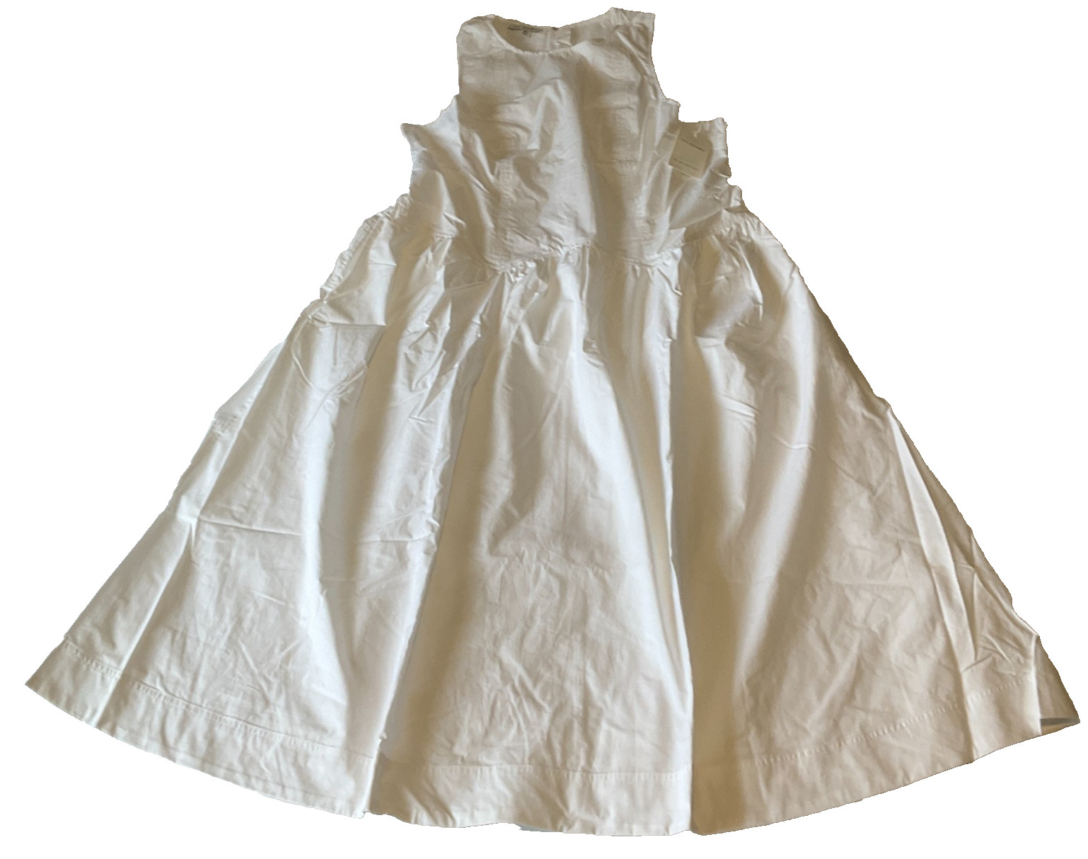 Free Assembly Maxi Dress Womens Size 2XL 20 White Sleeveless Pockets Lined