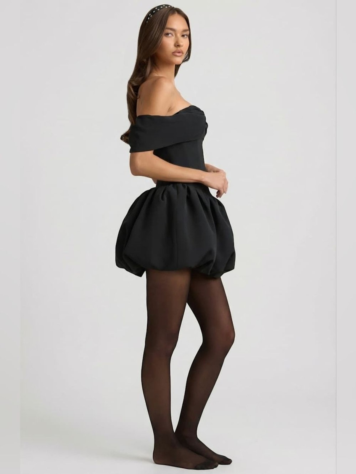 Jessamy Off-Shoulder Layered Bubble Hem Corset Mini Dress in sz 10