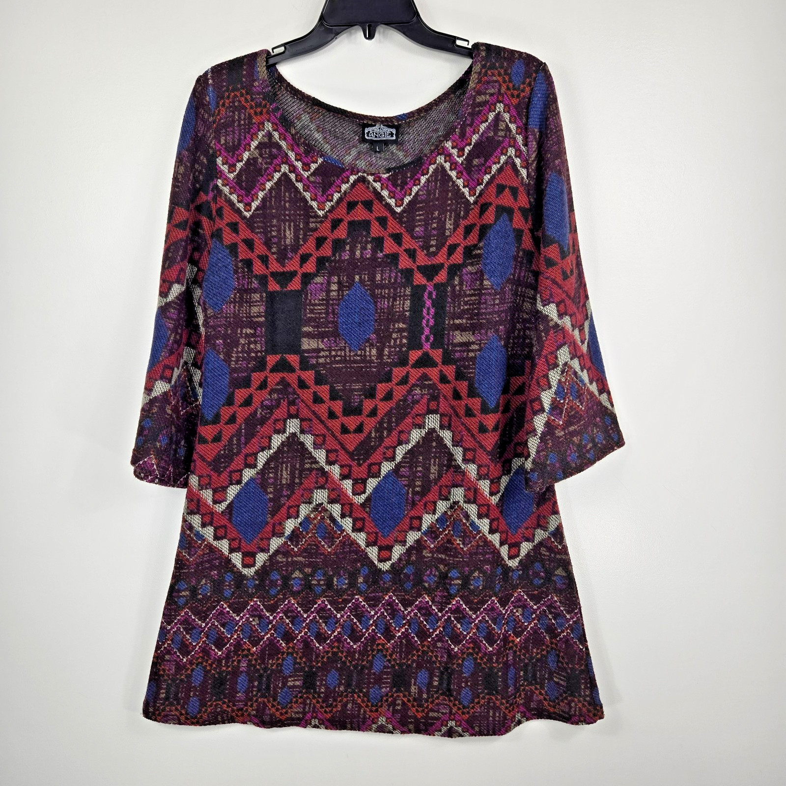 Angie Aztec Pattern Knit Sweater Dress Women’s Size Large
