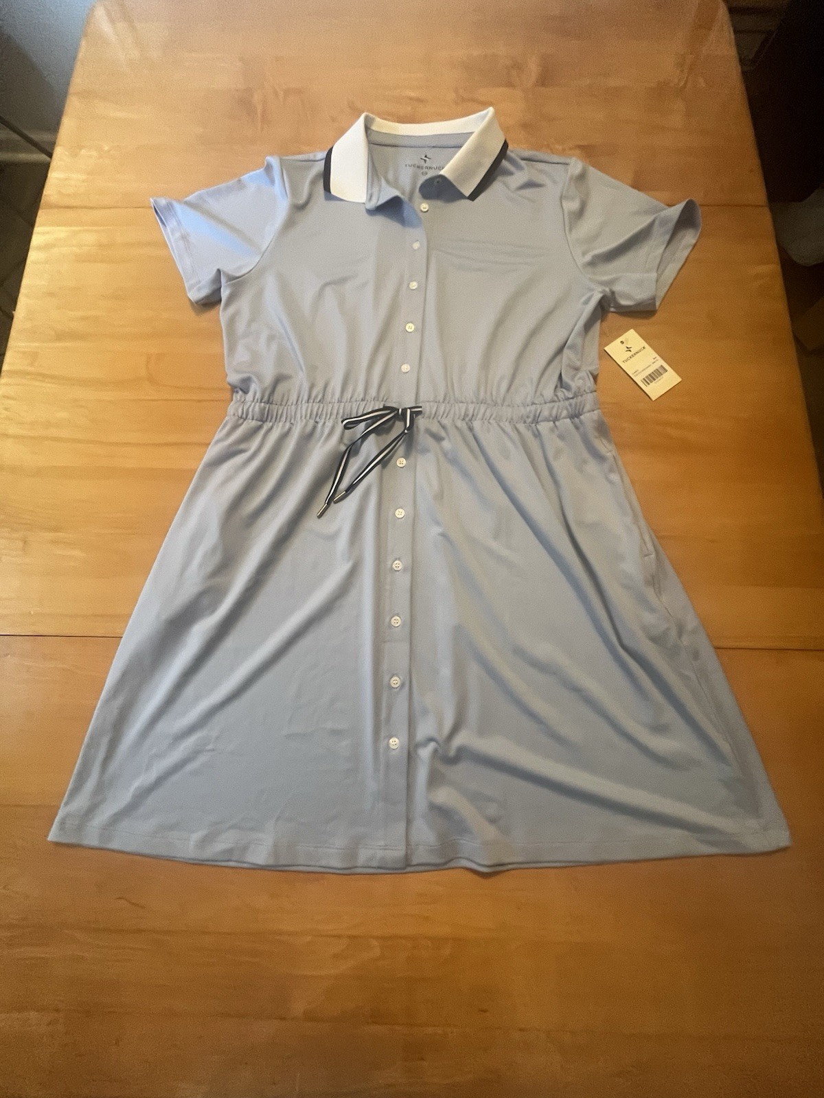 NWT Tuckernuck Blue Performance Jersey Alcott Golf Dress UPF Sz 2XL *Tiny Pick