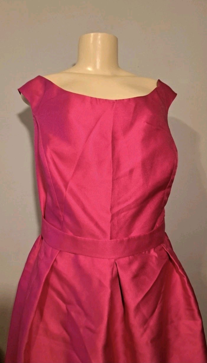Beautiful NWT Alfred Sung Women’s Sz 22xl Party Cocktail Hot Pink Foshia Dress
