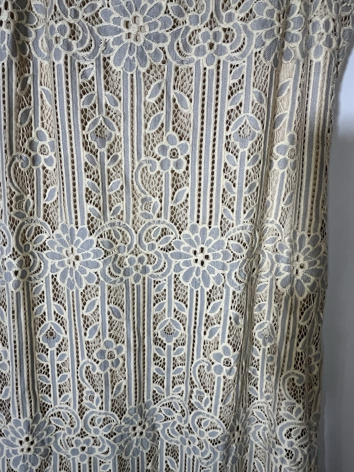 Anthropologie eri + ali Sz S Twilight Lace Midi Dress Lace Sheath Cream Mermaid
