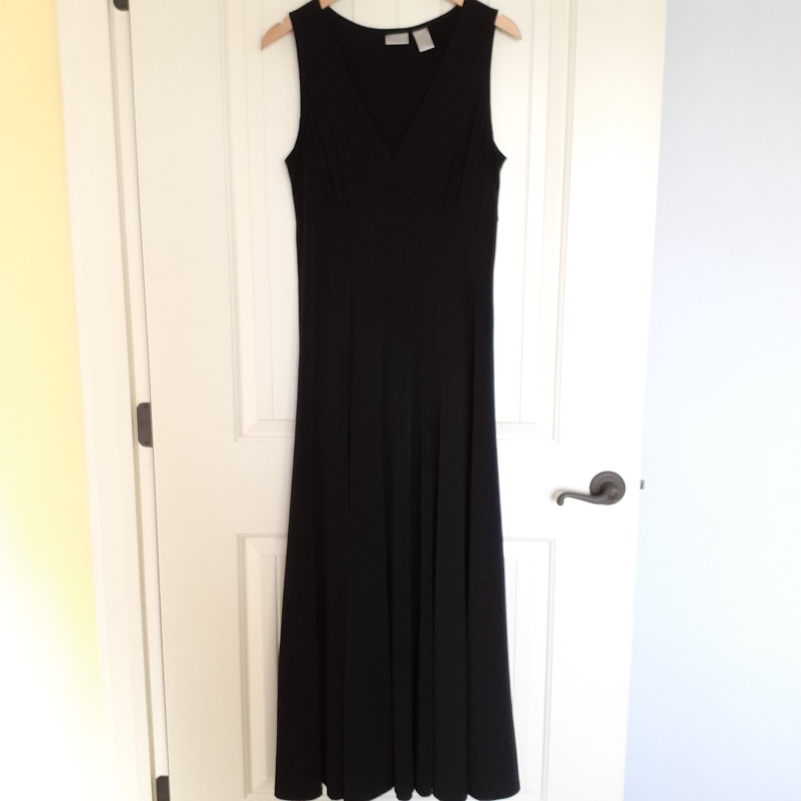 Spiegel Women’s V-Neck Sleeveless Tank Knit Maxi Dress Black Size L