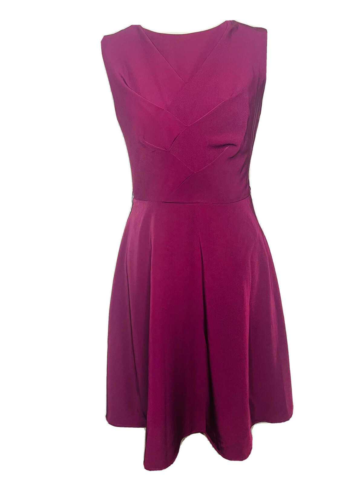 G & An’ge PARTY COCKTAIL Maroon Plum Sleeveless Fit n Flare Dress Size 8 EU 36